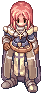 Crusader, female, standing
