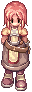Swordman, female, standing